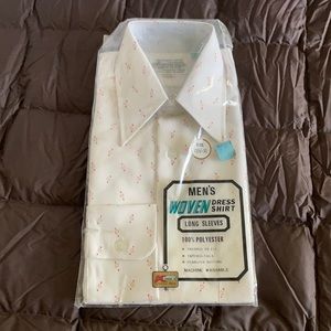 Kmart Men’s Long Sleeve Woven Dress Shirt Vintage NOS